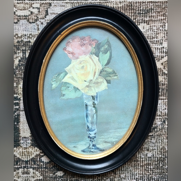 VINTAGE Floral Art Print - Picture 1 of 5
